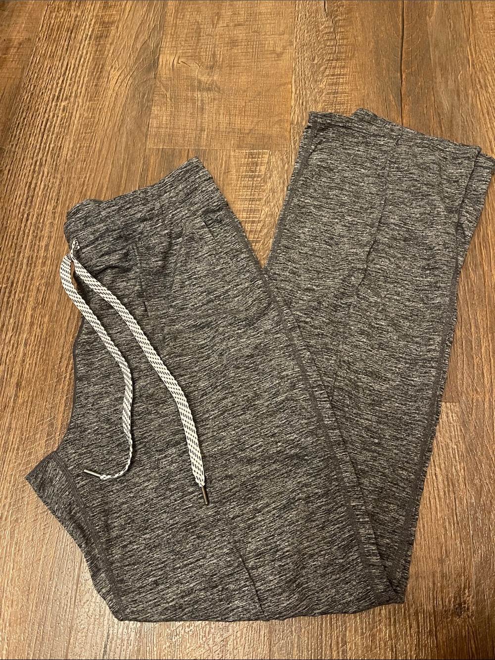 Gray Marled Knit Jogger Pants